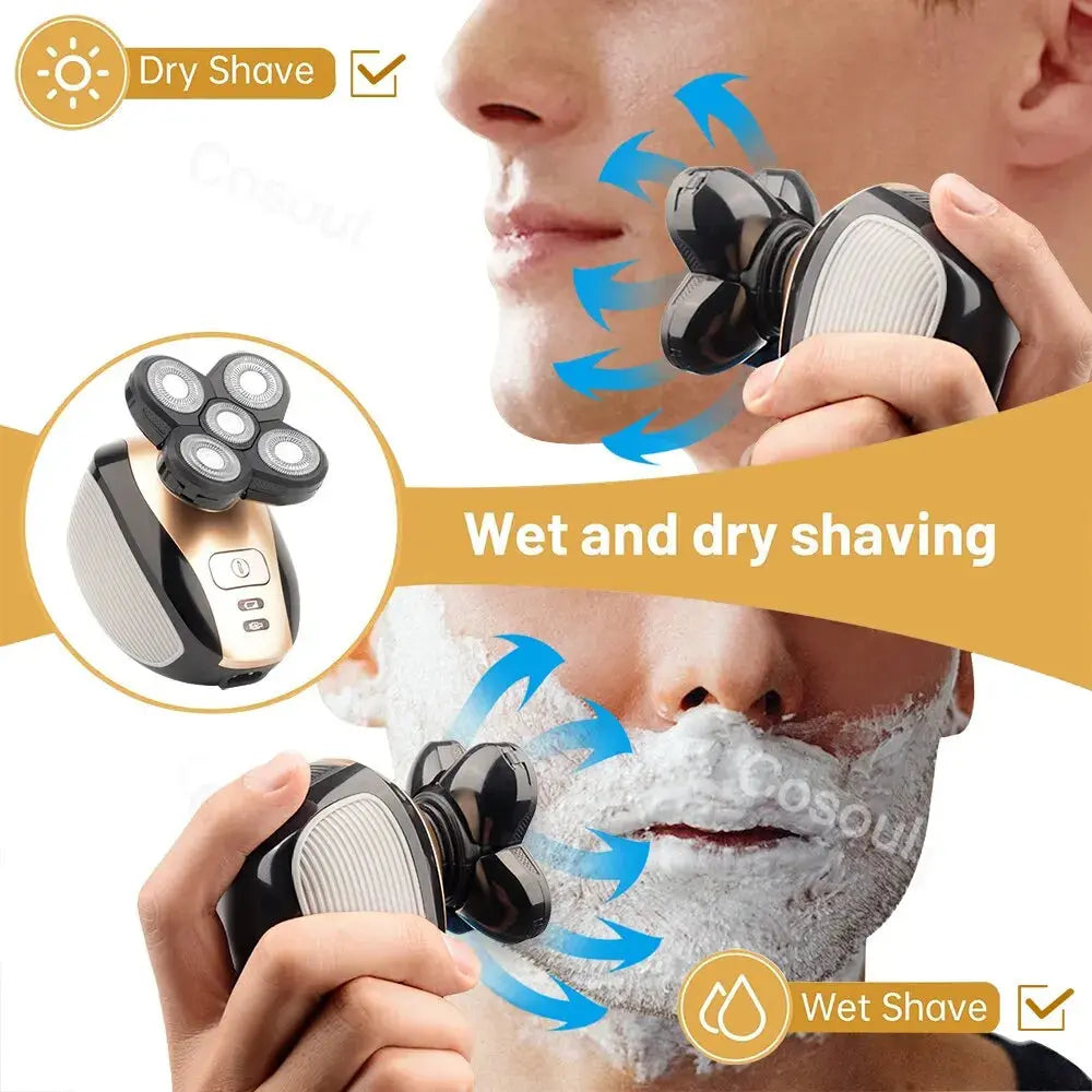 5D Rotary Electric Head Shaver for Men – view 3