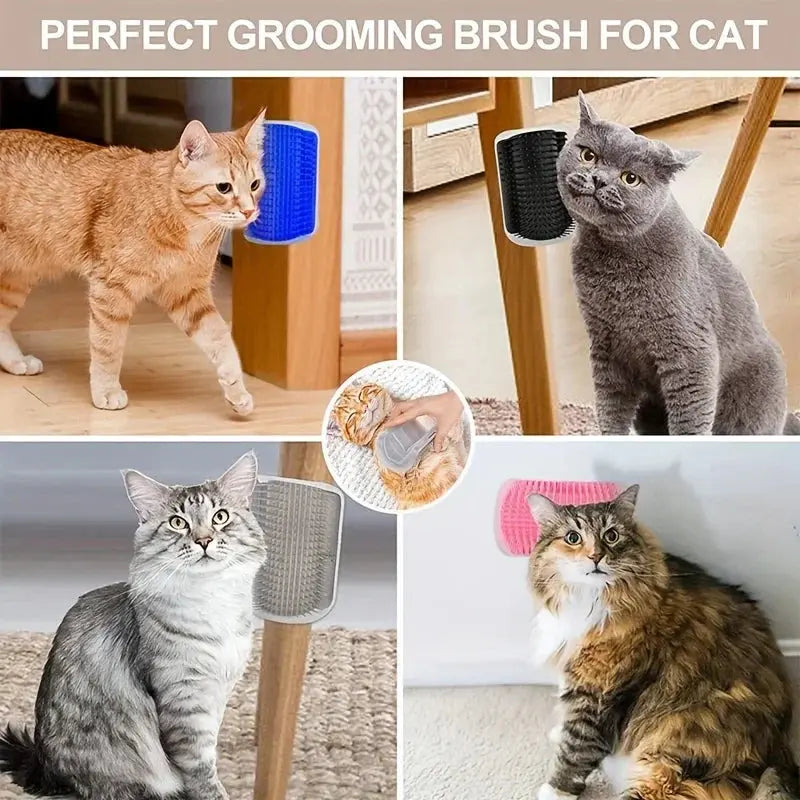 Cat Self-Groomer Corner Brush with Catnip – view 2