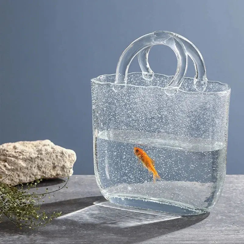 Clear Glass Book Vase – Decorative Flower Vase – view 4