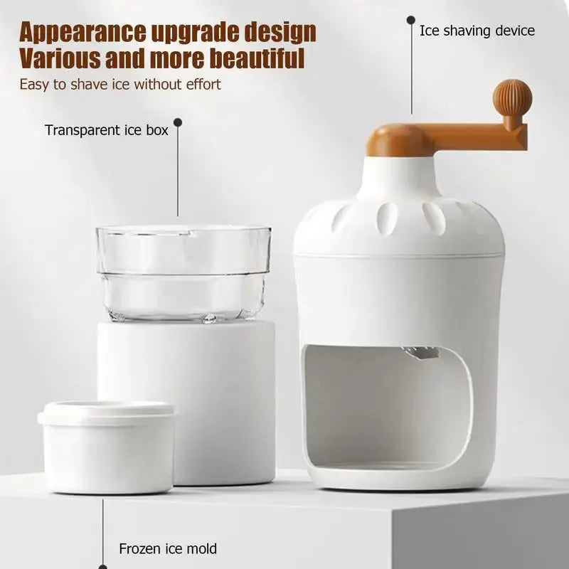 DIY Home Ice Shaver Portable Ice Crusher Smoothie Machine Manual Sheep Ice Shaver Hand Crank Milkshake Making Kitchen Tools