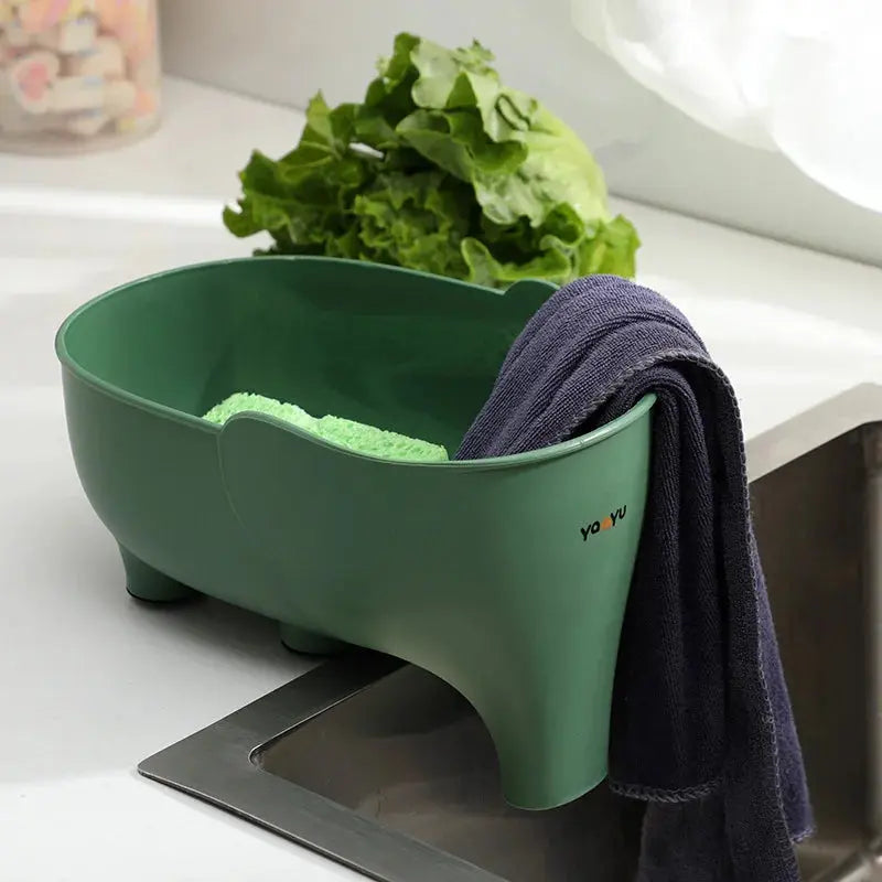 Elephant Drain Basket Multi-purpose Kitchen Storage Drain Basket Household Fruit and Vegetable Basket Plastic Drain