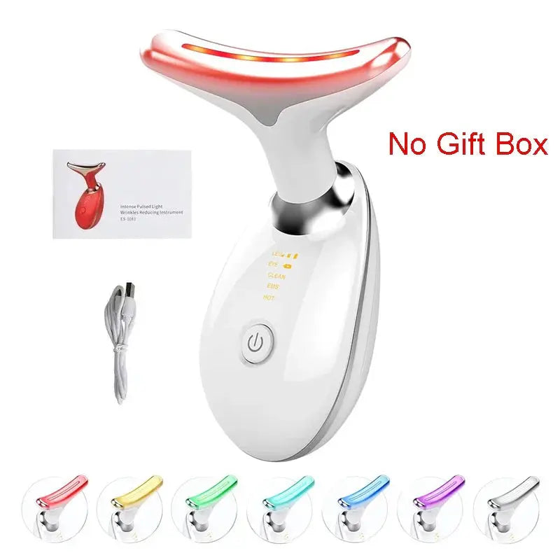Facial & Neck Massager Beauty Device - White No Box