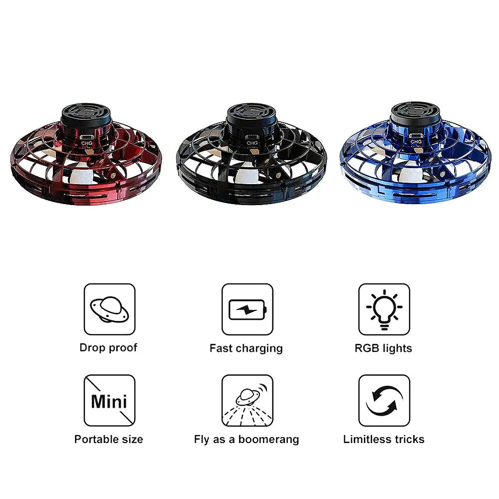 Flying Spinner Ball – LED UFO Drone Toy – view 4