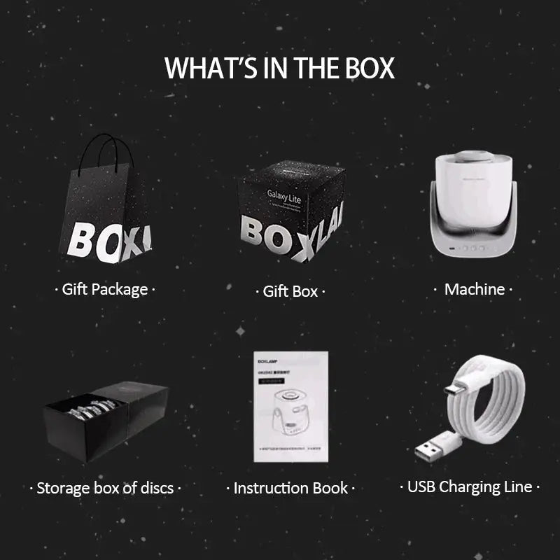 Galaxy Lite Sky Projector Night Light For Home Decor Rechargeable Star Lamp