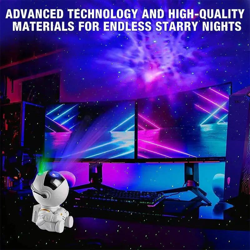 Astronaut Galaxy Star Projector Night Light – view 4