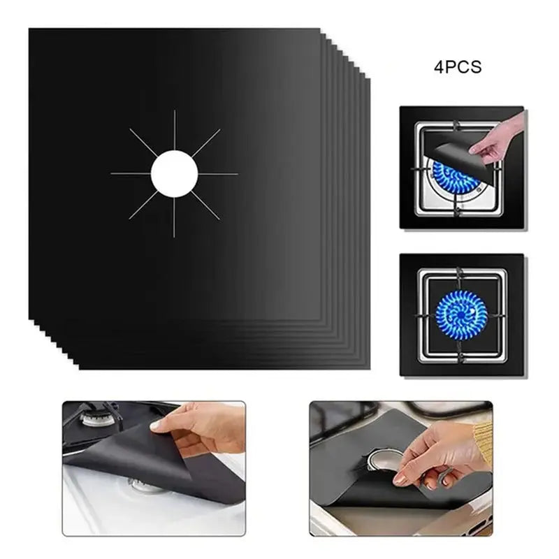 Gas Stove Surface Protection Cleaning Pad Washable Anti-Fouling Gas Stove Cleaning Pad Kitchen Accessory