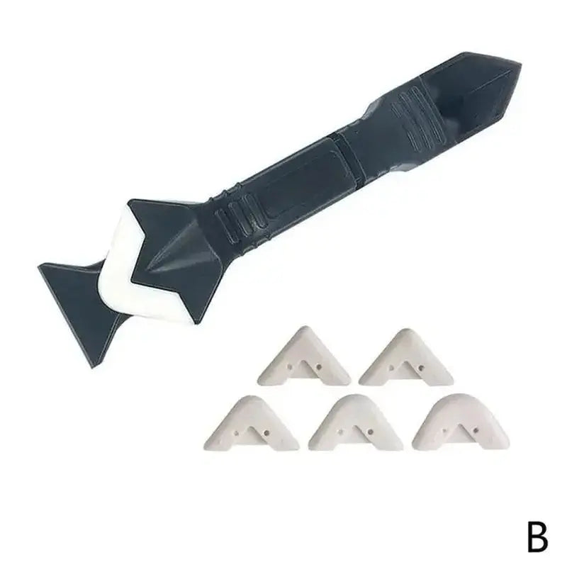 Glue Angle Scraper Silicone Remover Caulk Finisher Sealant Scraper Kitchen Gadgets Shovel 3 in 1 Glass Glue Angle Scraper