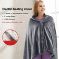 USB Heated Shawl Blanket – Soft Coral Flannel