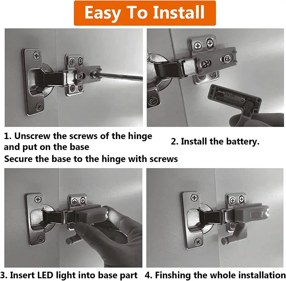 Cabinet Hinge LED Lights with Sensor – 1-20 Pack – view 2