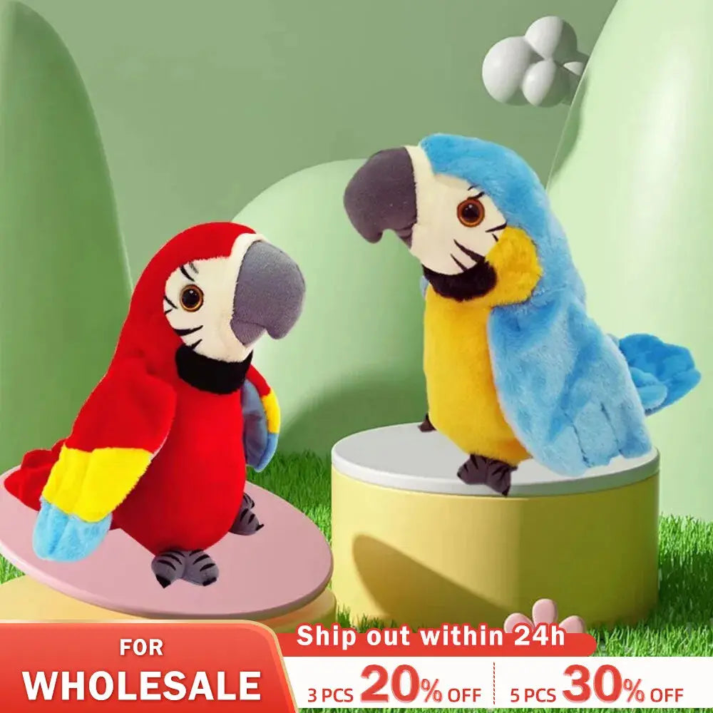 Talking Parrot Plush Toy – Repeats What You Say – view 2