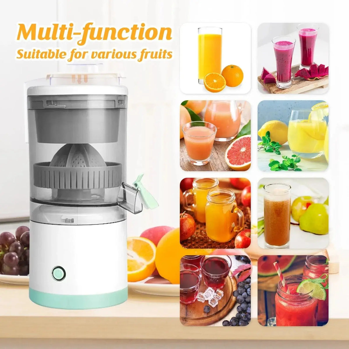 Rechargeable Portable Juicer Cup – Two-Way Spiral – view 2