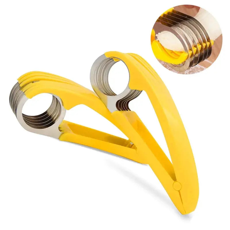 Kitchen Gadgets Vegetable Fruit Sharp Slicer Stainless Steel Cut Ham Sausage Banana Cutter Cucumber Knife Salad Slice