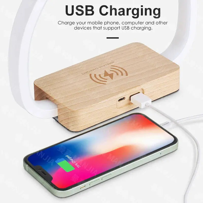 LED Bedside Lamp with Wireless Charger – view 3