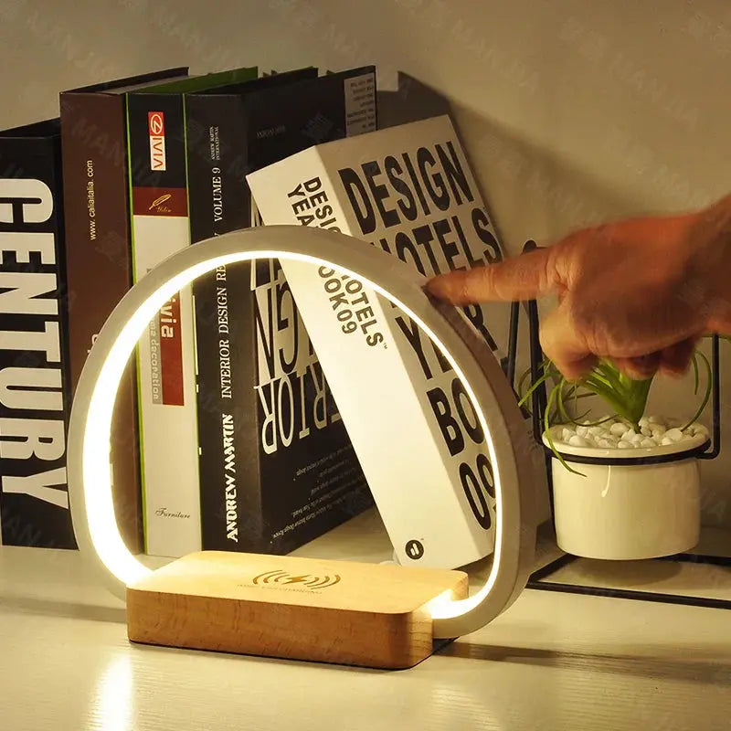 LED Bedside Lamp with Wireless Charger – view 2