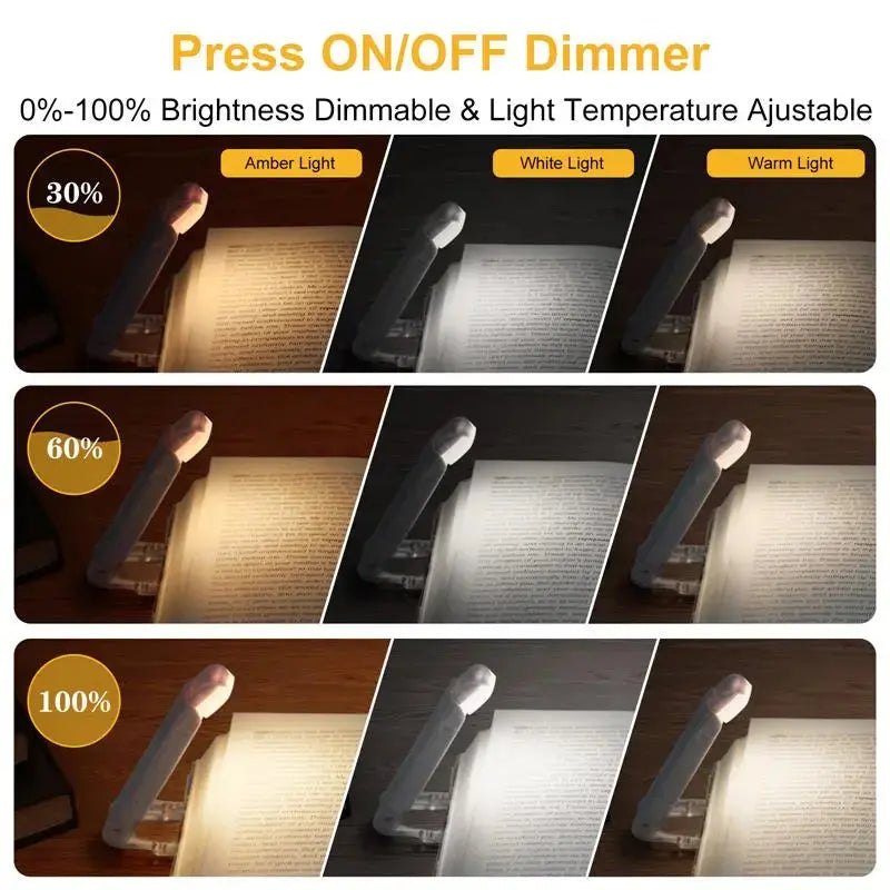 Rechargeable Clip-On Book Light for Reading – view 2