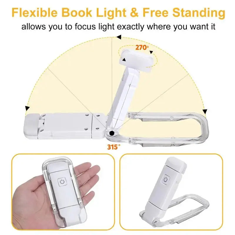 LED Rechargeable Book Light Reading Light Eye Protection Night Light Portable Clip