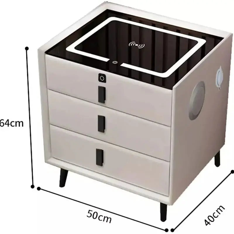 Luxury Smart Wooden Nightstand with USB