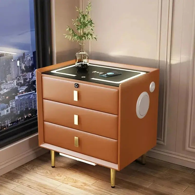 Smart Wooden Nightstand with USB Ports – view 4