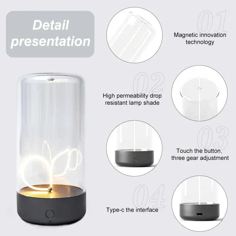 Magnetic Rechargeable LED Table Lamp