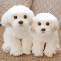 Maltese Puppy Plush Toy – Realistic Stuffed Dog
