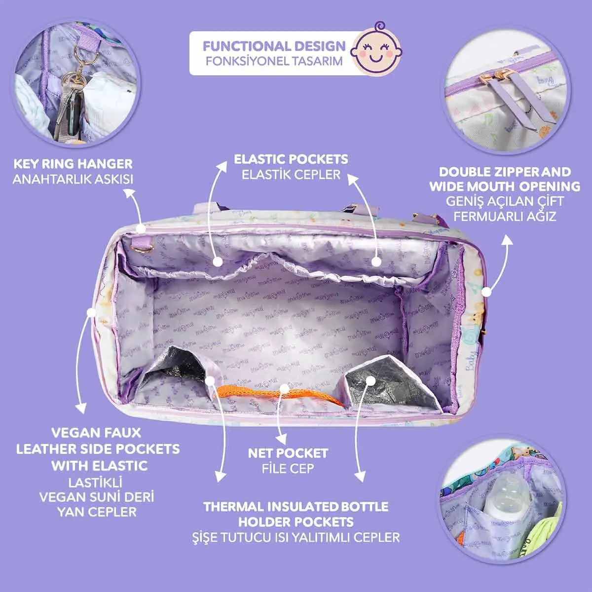 Milk&Moo Diaper Bag – Friends Design – view 3