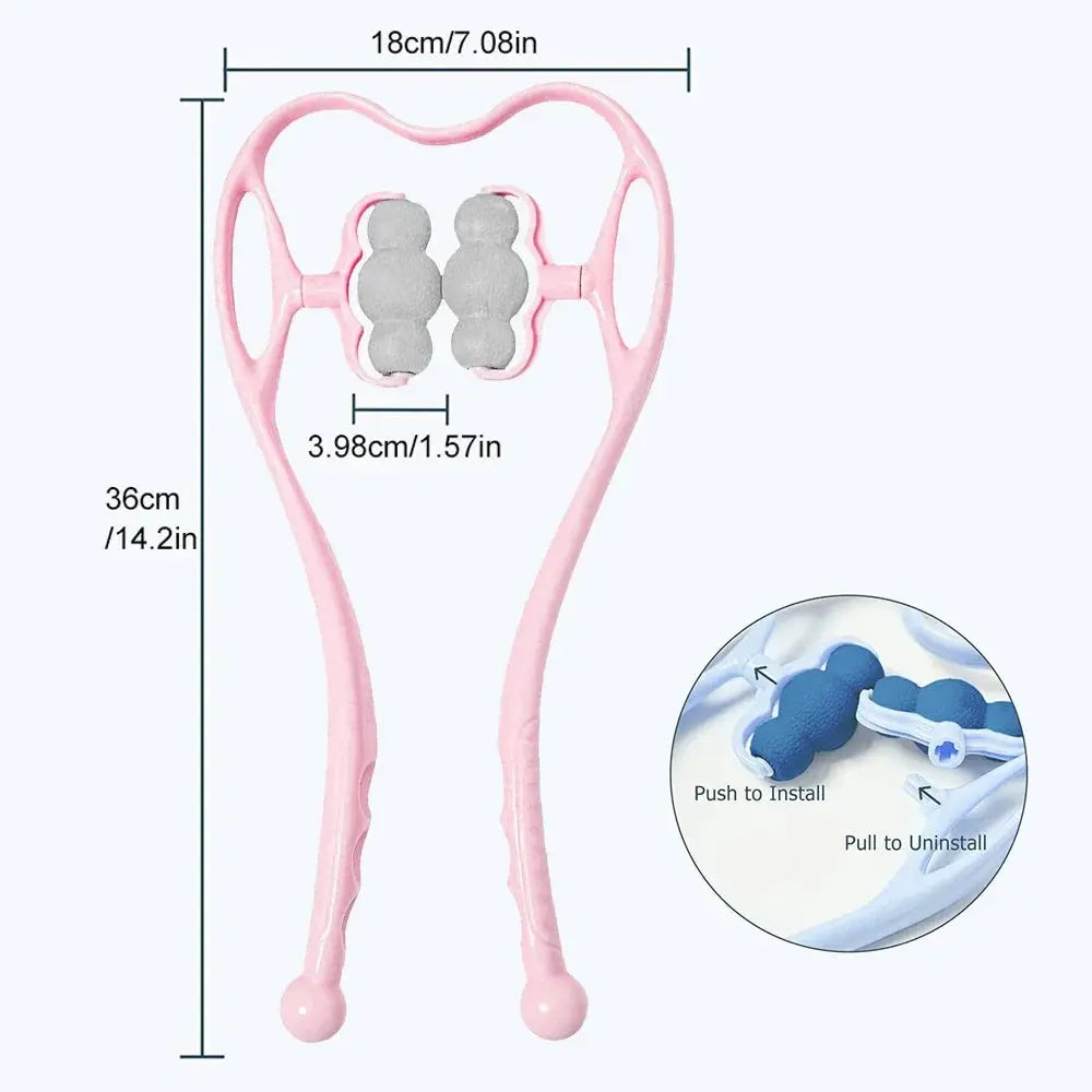 Neck Massager Roller Handheld Massager with 6 Balls Massage Point 