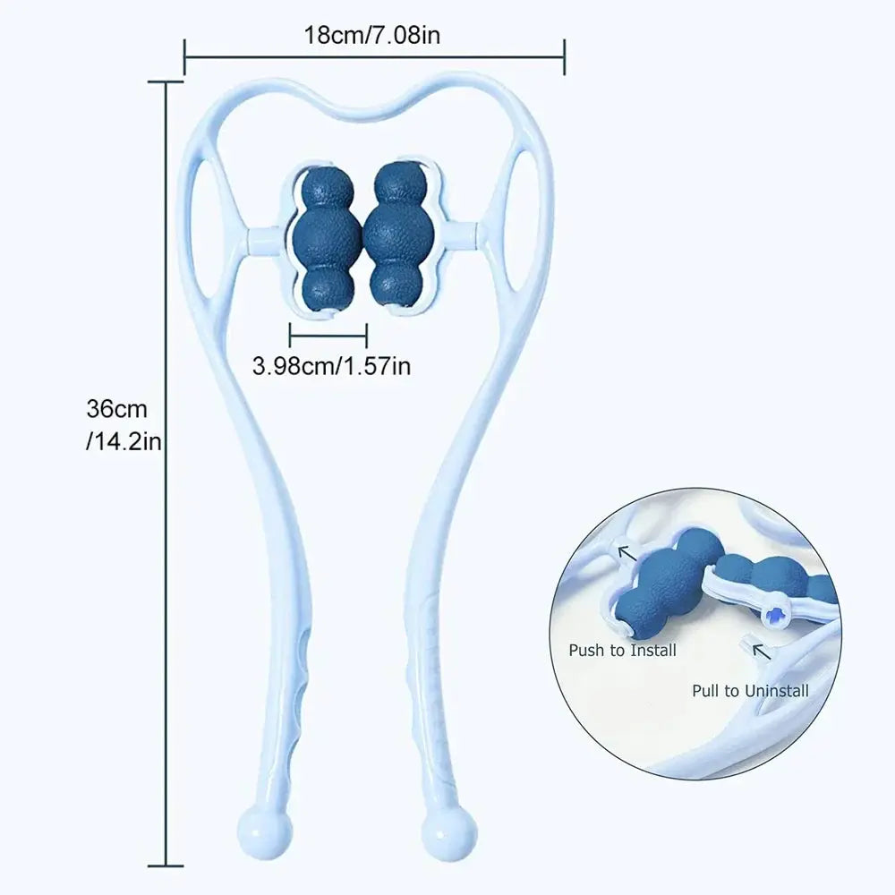Neck Massager Roller Handheld Massager with 6 Balls Massage Point 
