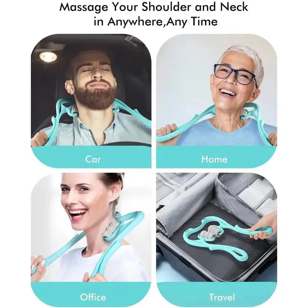 Handheld Neck Massager Roller with 6 Balls
