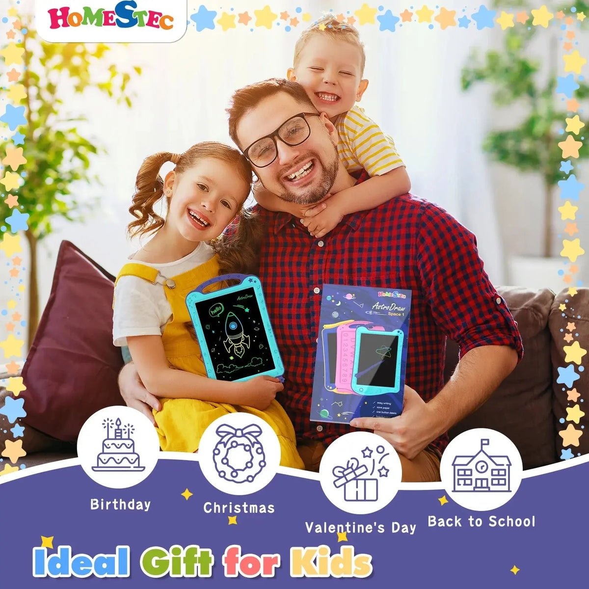 Kids Drawing Tablet – Colorful Doodle Board