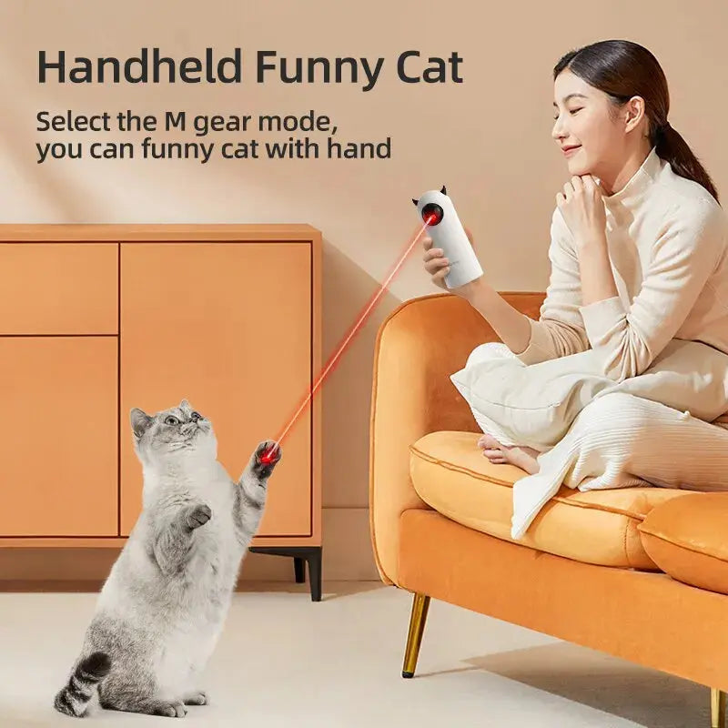 New Laser Cat Play Toy Cat Tickler Pet Toys Infrared Intelligent Automatic Self Hi Cat and Dog Toys Usb Rechargeable