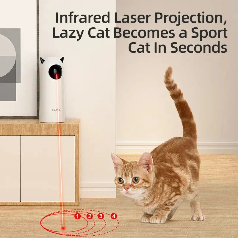 New Laser Cat Play Toy Cat Tickler Pet Toys Infrared Intelligent Automatic Self Hi Cat and Dog Toys Usb Rechargeable