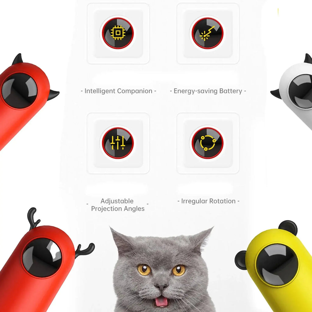 New Laser Cat Play Toy Cat Tickler Pet Toys Infrared Intelligent Automatic Self Hi Cat and Dog Toys Usb Rechargeable