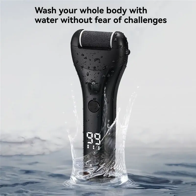 New Wireless Electric Foot Grinder – Callus Remover for Smooth Soft Feet - Black