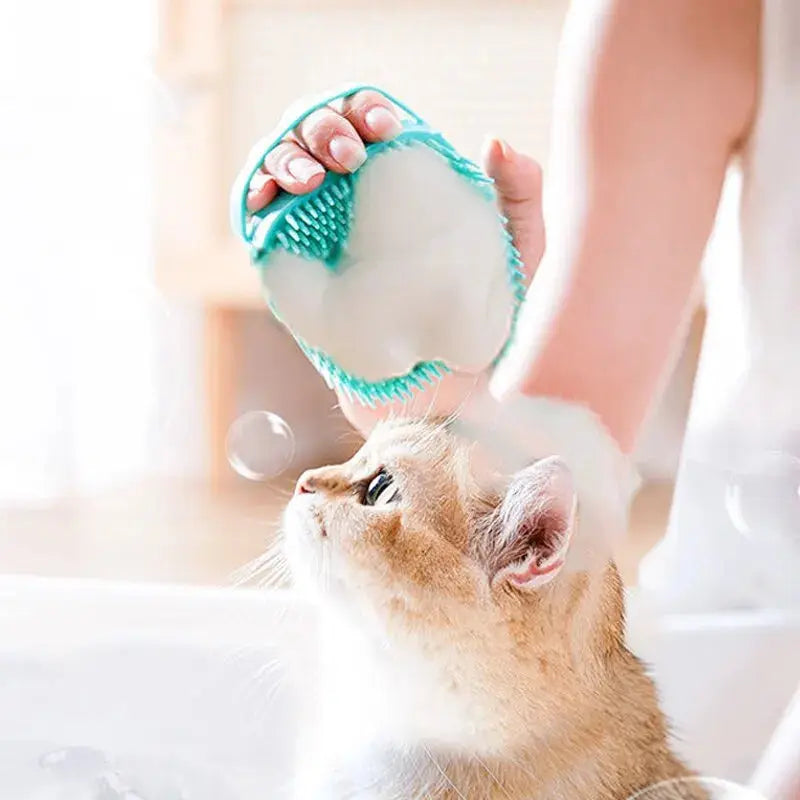 Silicone Pet Bath Brush – Shampoo Dispenser – view 3