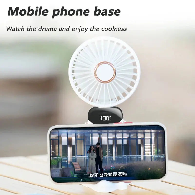 Foldable Handheld Fan – USB Desk Fan 2-in-1
