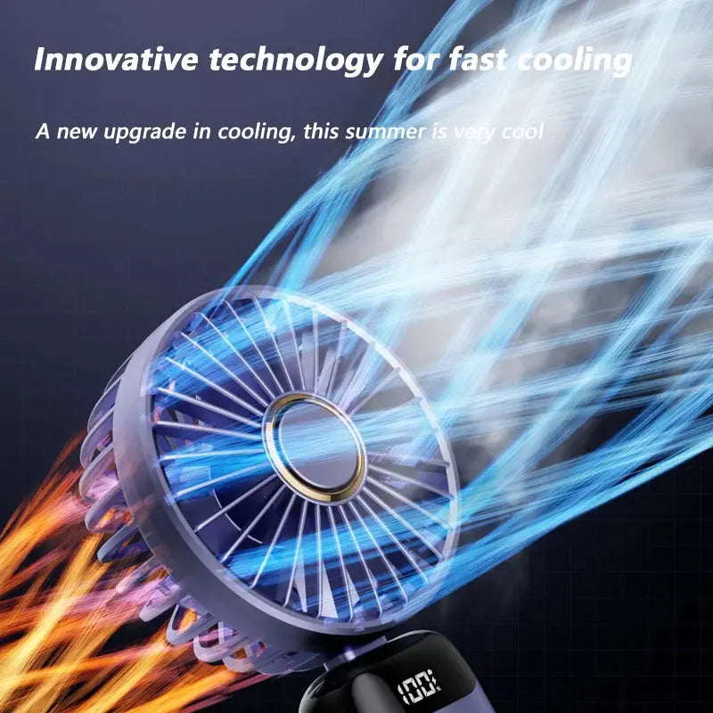 Foldable Handheld Fan – USB Desk Fan 2-in-1 – view 4