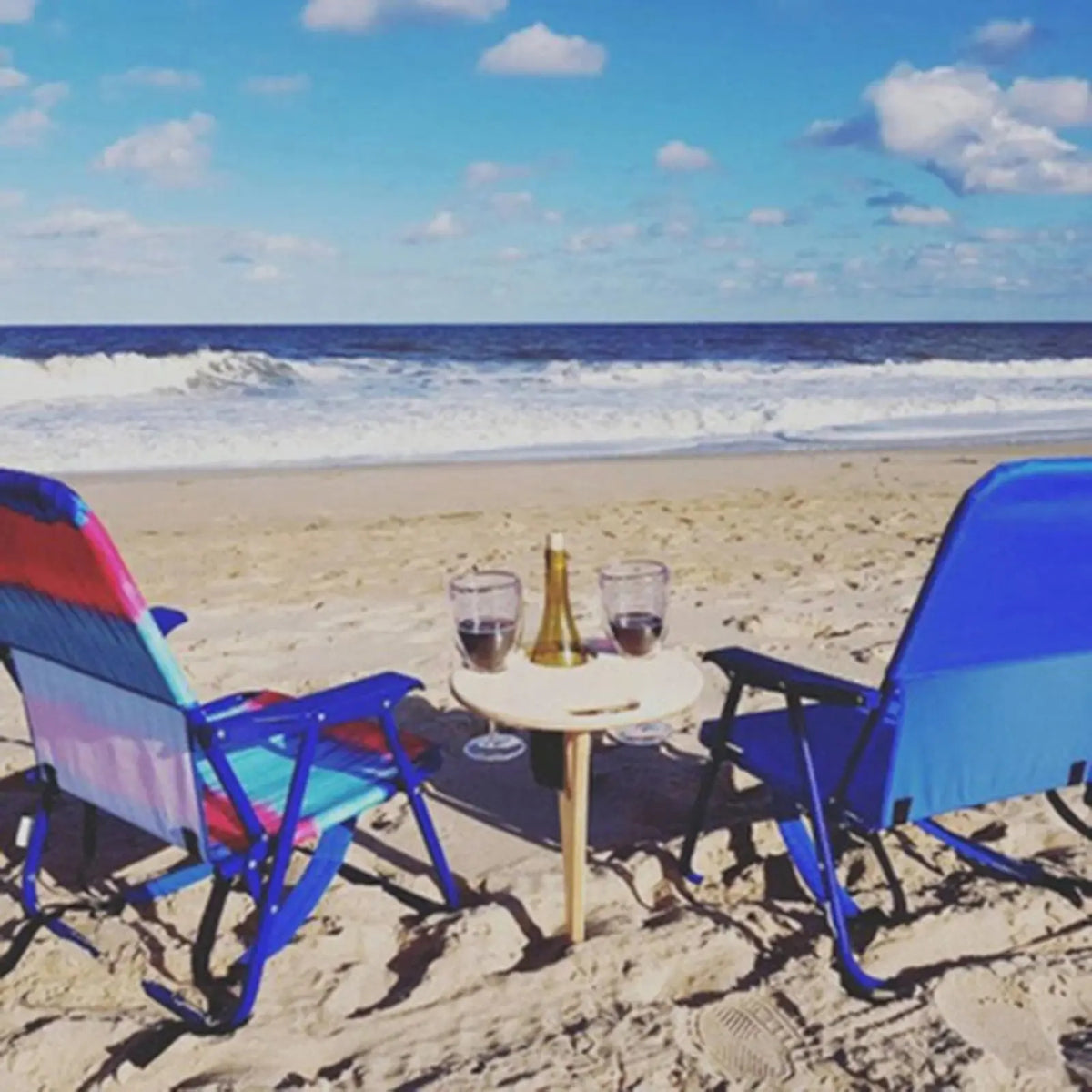 Folding Wooden Wine Table – Portable Picnic Table – view 4