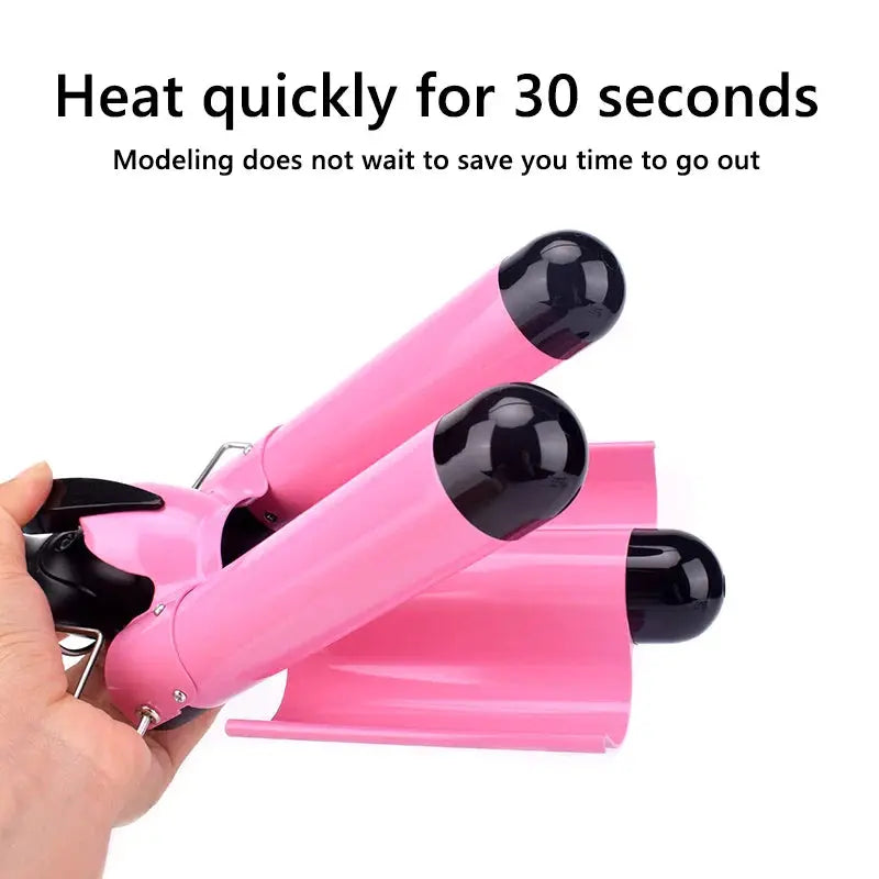 Triple Barrel Hair Waver – Ceramic Curling Iron – view 4