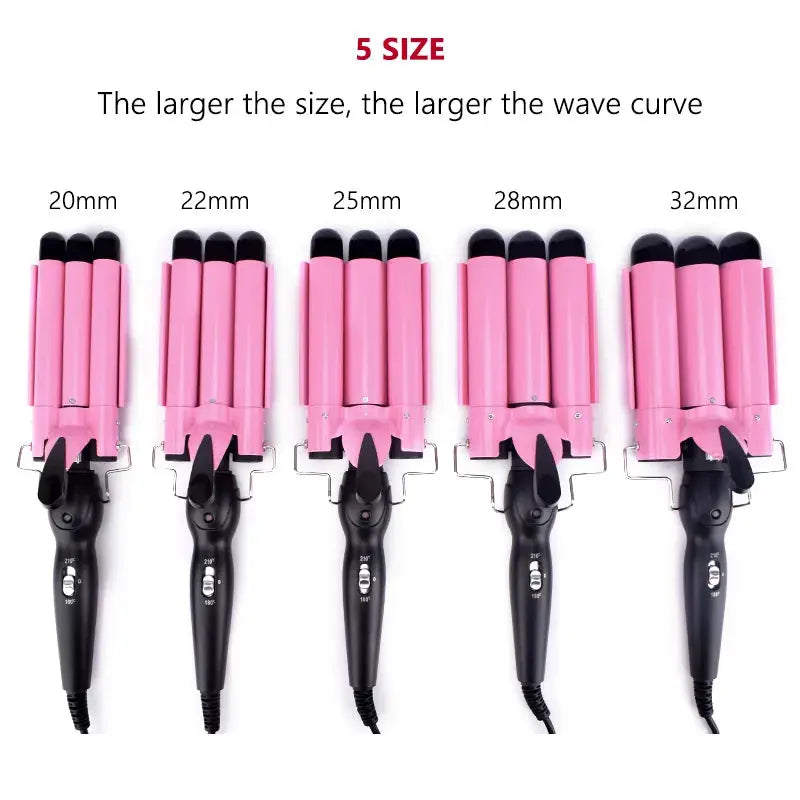 Triple Barrel Hair Waver – Ceramic Curling Iron – view 2