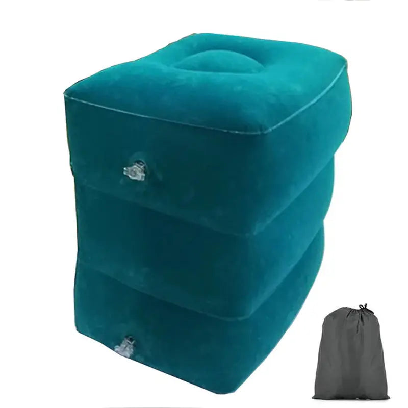 PVC Kids Flight Sleeping Footrest Pillow Resting Pillow on Airplane Car Bus Pillow Inflatable Travel Foot Rest Pillow Foot Pad