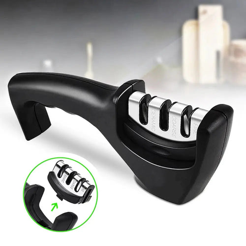 3-Stage Knife Sharpener with Non-Slip Base – view 2