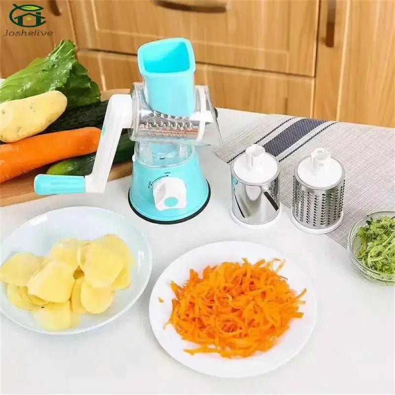 Manual Vegetable Cutter with 3 Blades & Lock – view 3