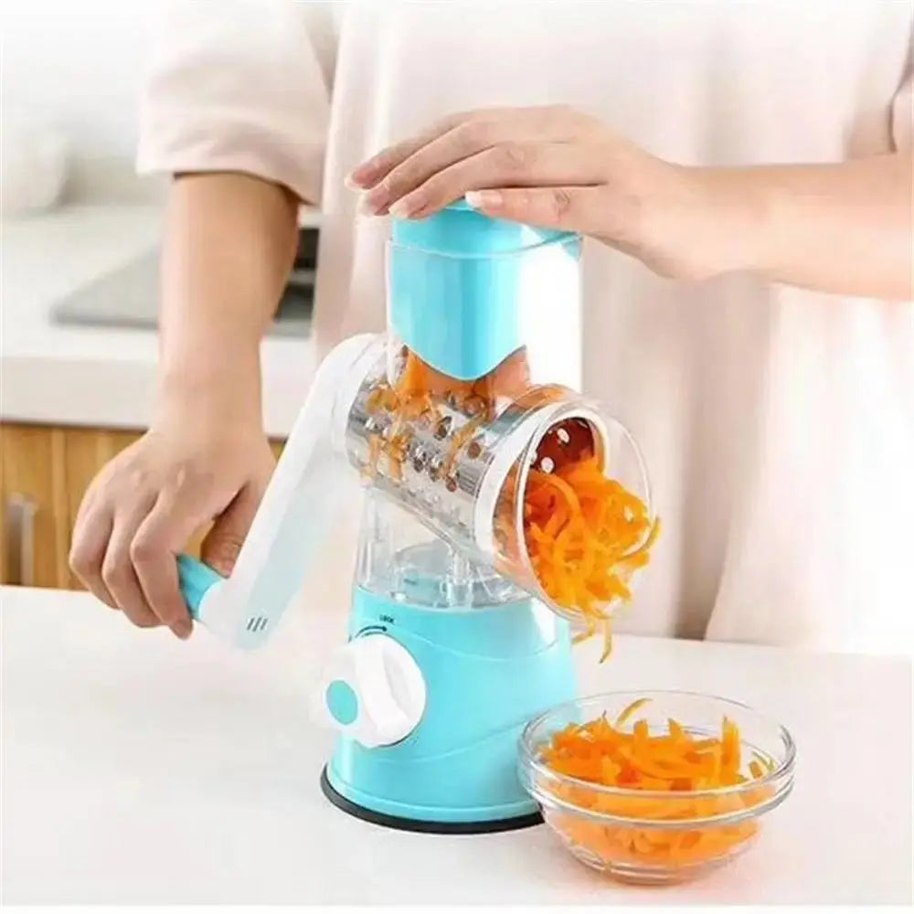 Manual Vegetable Cutter with 3 Blades & Lock – view 2