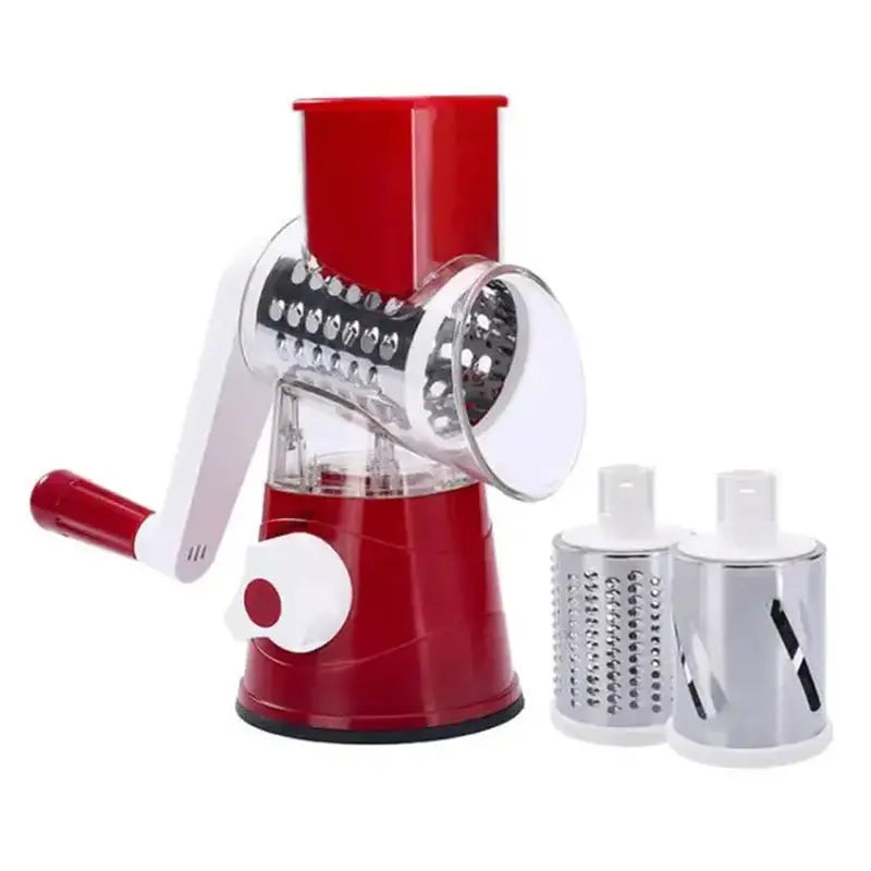 Red Multifunctional Hand Potato Machine Firmly Locked Grater Kitchen Tools Hand Vegetable Cutter One Button Lock Green Blue