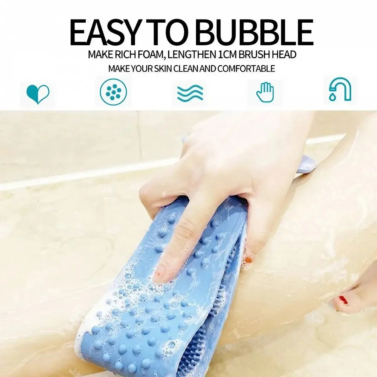 Silicone Back Scrubber – Double-Sided Bath Brush – view 4