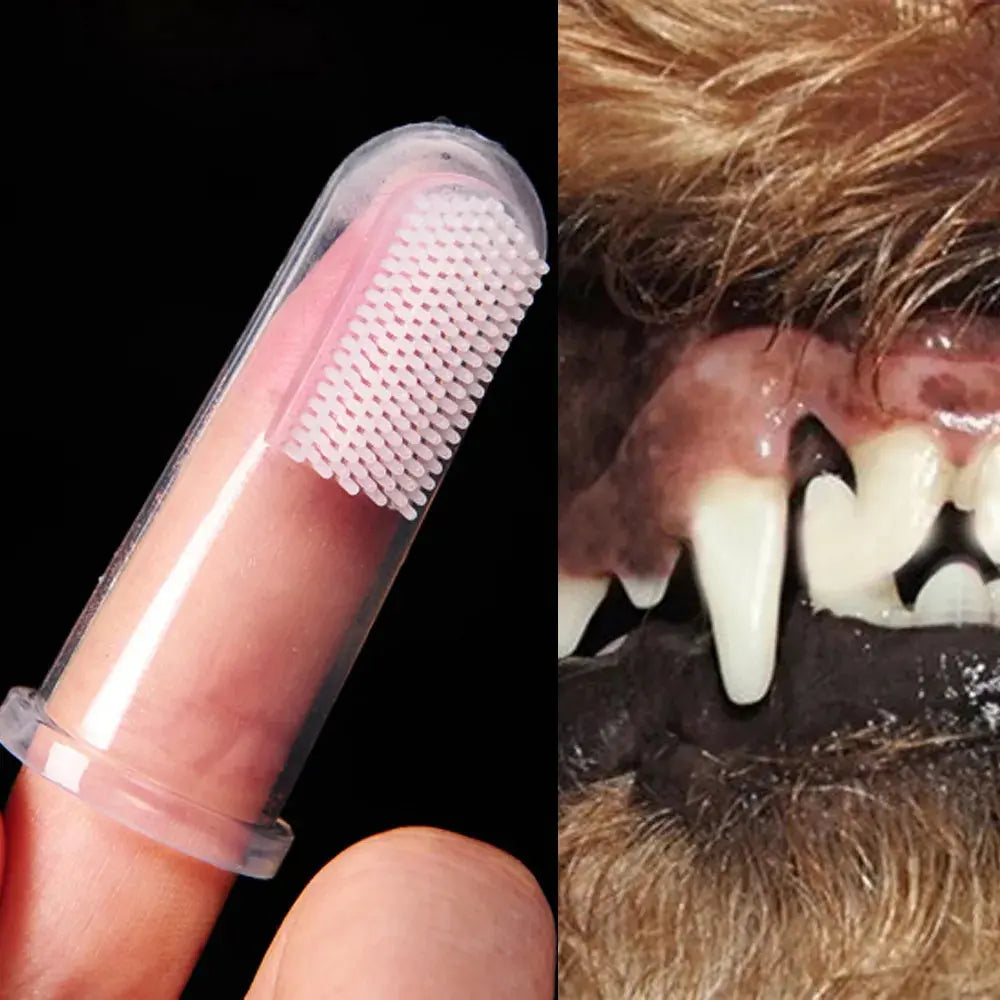 Silicone Finger Toothbrush for Dogs & Cats
