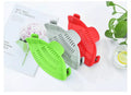 Silicone Kitchen Strainer Clip Pan Drain Rack Bowl Funnel Rice Pasta Vegetable Washing Colander Draining Excess Liquid
