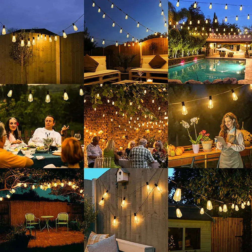 Outdoor Globe LED String Lights – Waterproof