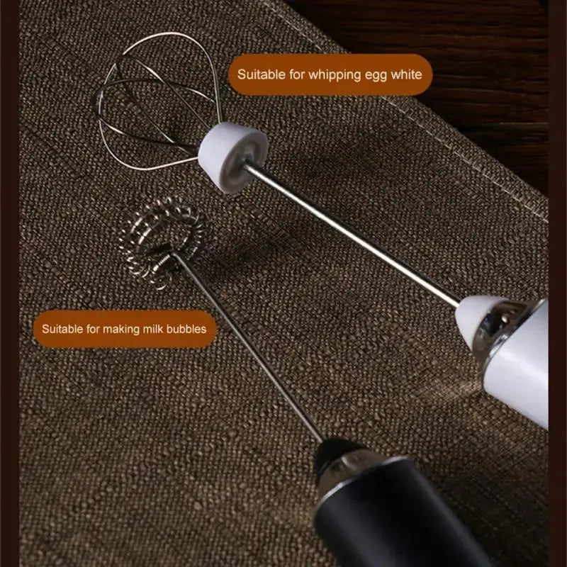 Stainless Steel Electric Milk Frother Household Coffee Milk Juice Baking Egg Froth Whisk Powder Mixer Kitchen Tools Gadgets