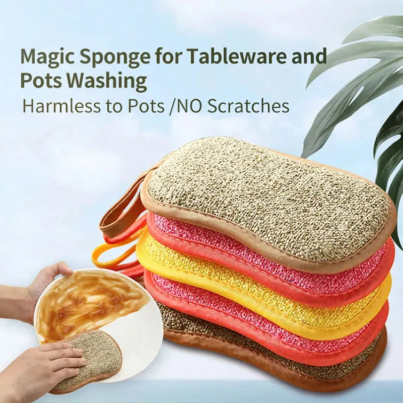Double-Sided Microfiber Scrub Sponges